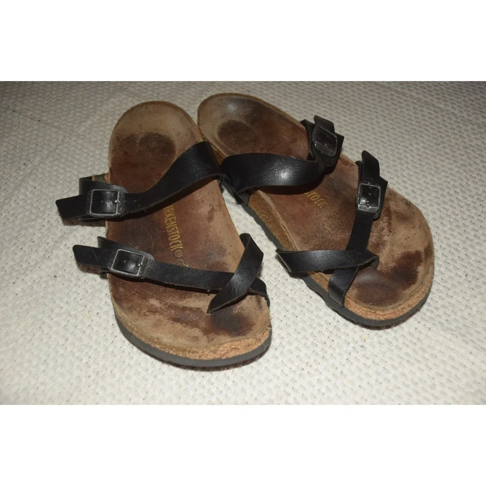 Birkenstock Women's Mayari Birkenstock Sandals Matte Black Gladiator - Picture 2 of 3
